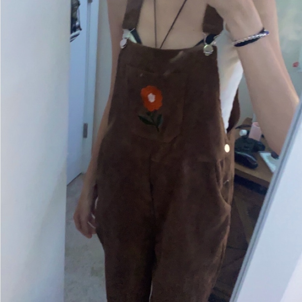 flower corduroy overalls!